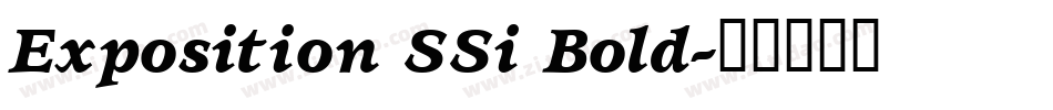 Exposition SSi Bold字体转换
